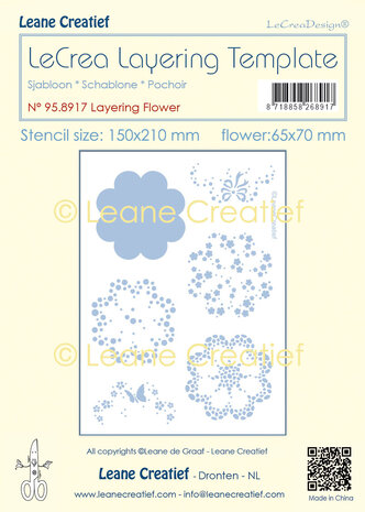 Leane Creatief Flower A5 LeCreaDesign Layering Template (95.8917) (DISCONTINUED)
