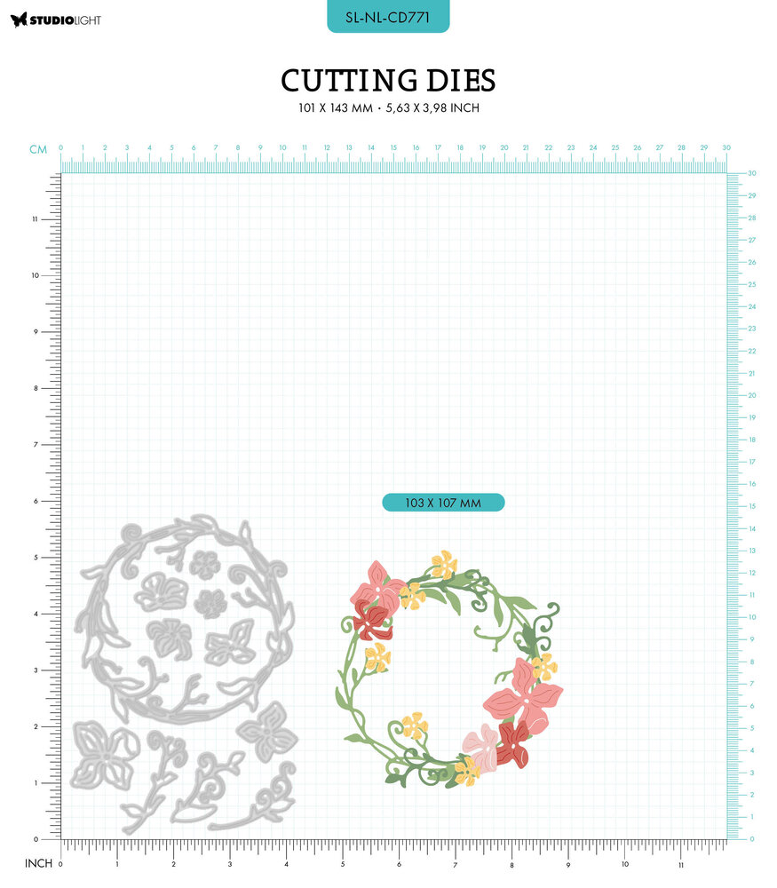 Studio Light Nature Lover Cutting Dies Floral Wreath (SL-NL-CD771) (OUTLET) Studio Light Nature Lover Cutting Dies Floral Wreath (SL-NL-CD771) (OUTLET)