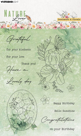 Studio Light Nature Lover Clear Stamps Sentiments & Florals (SL-NL-STAMP593) (OUTLET) Studio Light Nature Lover Clear Stamps Sentiments & Florals (SL-NL-STAMP593) (OUTLET)