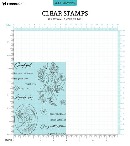 Studio Light Nature Lover Clear Stamps Sentiments & Florals (SL-NL-STAMP593) (OUTLET) Studio Light Nature Lover Clear Stamps Sentiments & Florals (SL-NL-STAMP593) (OUTLET)