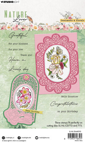 Studio Light Nature Lover Clear Stamps Sentiments & Florals (SL-NL-STAMP593) (OUTLET) Studio Light Nature Lover Clear Stamps Sentiments & Florals (SL-NL-STAMP593) (OUTLET)