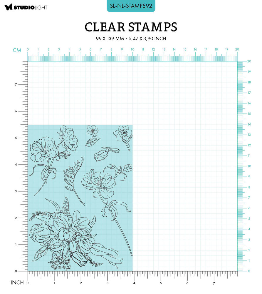 Studio Light Nature Lover Clear Stamps Flower Bouquet (SL-NL-STAMP592) (OUTLET) Studio Light Nature Lover Clear Stamps Flower Bouquet (SL-NL-STAMP592) (OUTLET)