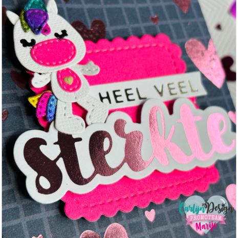 CarlijnDesign Hot Foil Sterkte Knuffel (CDHF-0046) (DISCONTINUED) CarlijnDesign Hot Foil Sterkte Knuffel (CDHF-0046) (DISCONTINUED)