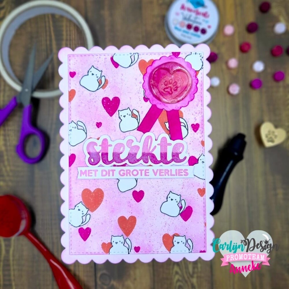 CarlijnDesign Stencils A6 Hearts (CDSC-0029) (DISCONTINUED)