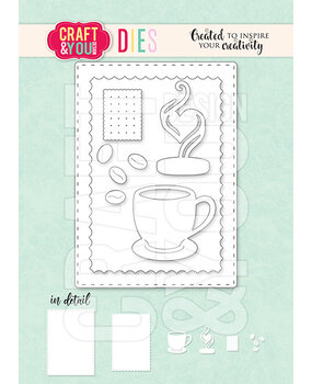 Craft & You Design ATC Frame with a Cup of Coffee Dies (CYD-CW262)