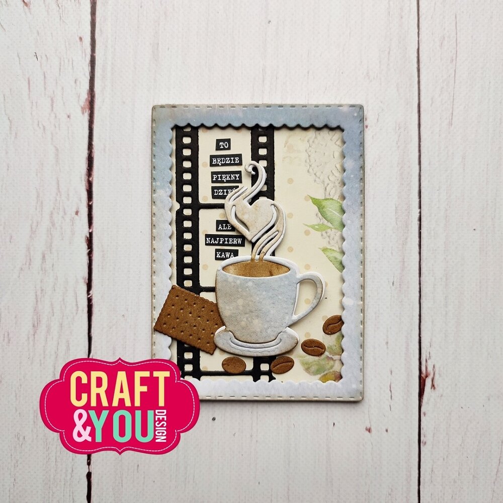 Craft & You Design ATC Frame with a Cup of Coffee Dies (CYD-CW262) Craft & You Design ATC Frame with a Cup of Coffee Dies (CYD-CW262)