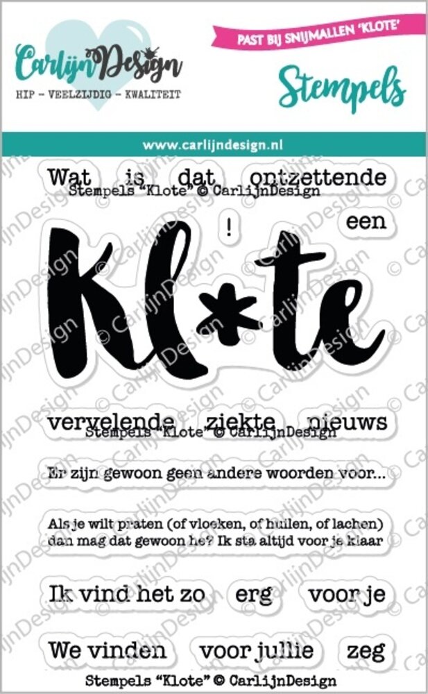 CarlijnDesign Clear Stamps Klote (CDST-0114) CarlijnDesign Clear Stamps Klote (CDST-0114)