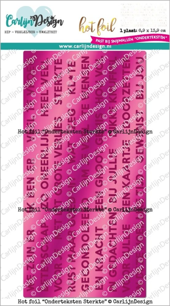 CarlijnDesign Hot Foil Onderteksten Sterkte (CDHF-0045) (DISCONTINUED) CarlijnDesign Hot Foil Onderteksten Sterkte (CDHF-0045) (DISCONTINUED)