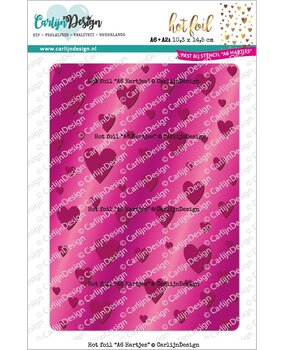 CarlijnDesign Hot Foil A6 Hartjes (CDHF-0044) (DISCONTINUED)