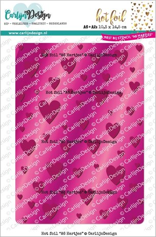 CarlijnDesign Hot Foil A6 Hartjes (CDHF-0044) (OUTLET) CarlijnDesign Hot Foil A6 Hartjes (CDHF-0044) (OUTLET)