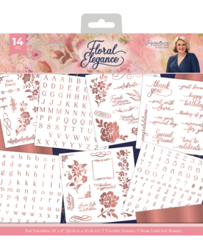 Crafter's Companion Floral Elegance 8x8 Inch Foil Transfers (S-FE-FOILTR8) (DISCONTINUED)