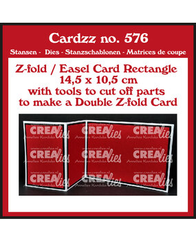 Crealies Cardzz Stansen No.576 (Double) Z-fold / Easel Card Rechthoek Horizontaal (CLCZ576)