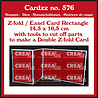 Crealies Cardzz Stansen No.576 (Double) Z-fold / Easel Card Rechthoek Horizontaal (CLCZ576)