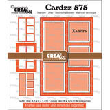 Crealies Cardzz Dies No.575 Frame & Inlays Xandra (3x square + 1x rectangle) (CLCZ575)
