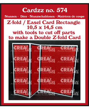 Crealies Cardzz Stansen No.574 (Double) Z-fold / Easel Card Rechthoek Verticaal (CLCZ574)