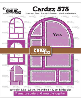 Crealies Cardzz Dies No. 573 Frame & Inlays Yvon (6 Shapes) (CLCZ573)