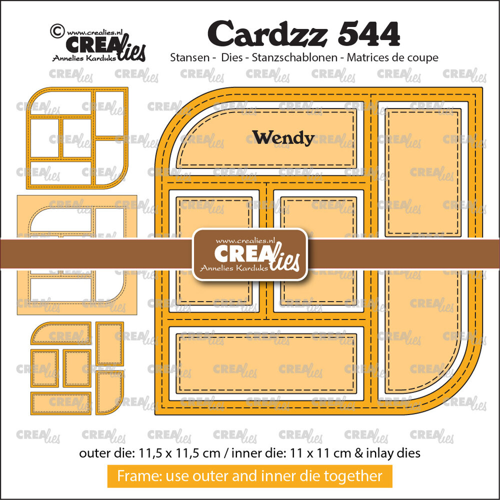Crealies Cardzz Dies No. 544 Frame & Inlays Wendy (6 Shapes) (CLCZ544)