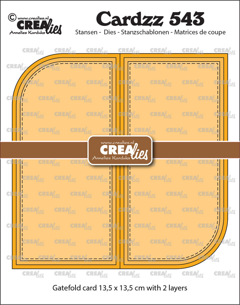 Crealies Cardzz Dies No.543 Gatefold Card with 2 Rounded Corners (CLCZ543)
