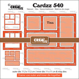 Crealies Cardzz Dies No.540 Frame & Inlays Tina (5 Shapes) (CLCZ540)