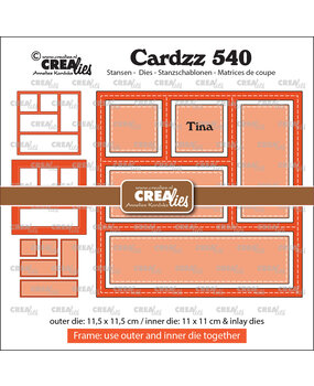 Crealies Cardzz Stansen No.540 Frame & Inlays Tina (5 Vlakken) (CLCZ540)