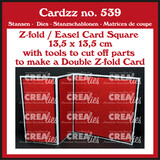 Crealies Cardzz Dies No.539 (Double) Z-fold / Easel Card Square 13,5x13,5 cm (CLCZ539)