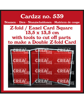 Crealies Cardzz Dies No.539 (Double) Z-fold / Easel Card Square 13,5x13,5 cm (CLCZ539)
