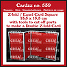 Crealies Cardzz Dies No.539 (Double) Z-fold / Easel Card Square 13,5x13,5 cm (CLCZ539) Crealies Cardzz Dies No.539 (Double) Z-fold / Easel Card Square 13,5x13,5 cm (CLCZ539)
