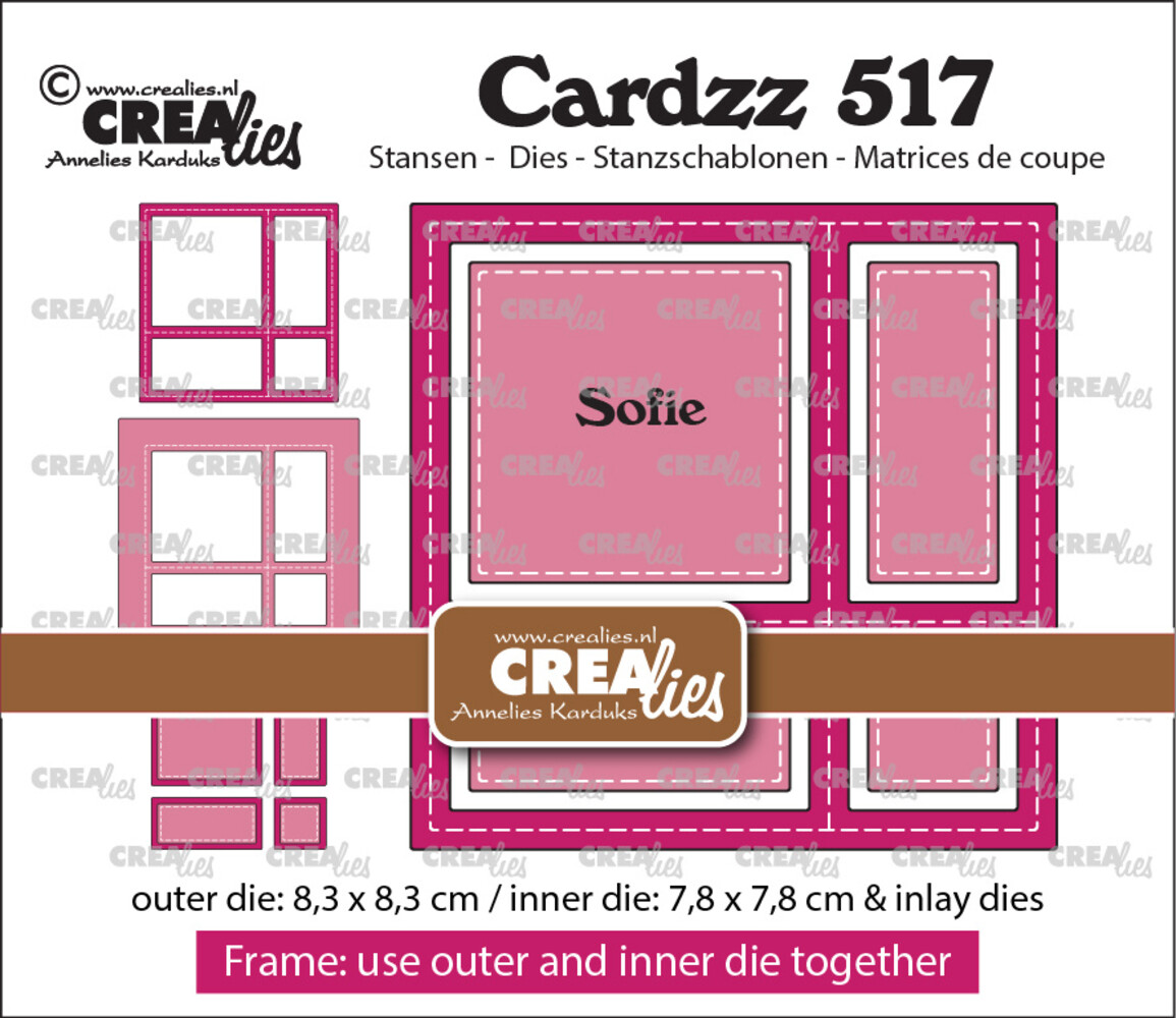 Crealies Cardzz Dies No.517 Frame & Inlays Sofie (CLCZ517)