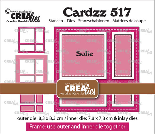 Crealies Cardzz Dies No.517 Frame & Inlays Sofie (CLCZ517)