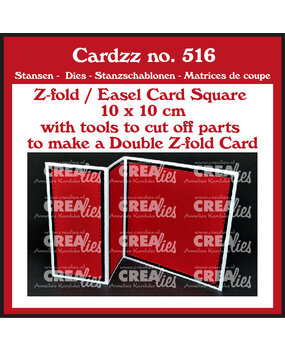 Crealies Cardzz Dies No. 516 (Double) Z-fold / Easel Card Square 10x10 cm (CLCZ516)
