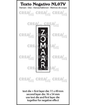 Crealies Texto Negativo Stansen Dutch No.7V ZOMAAR (NL07V)