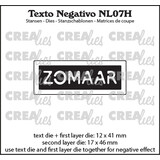 Crealies Texto Negativo Dies Dutch No.7 H ZOMAAR (NL07H)