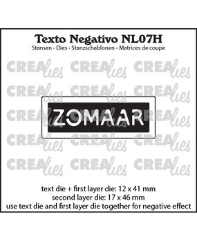 Crealies Texto Negativo Stansen Dutch No.7 H ZOMAAR (NL07H)