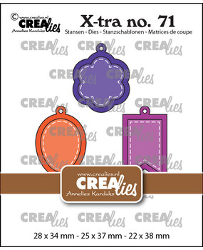 Crealies X-tra Stansen No.71 Charms Set C: Ballon, Banner, Bloem (CLXtra71)