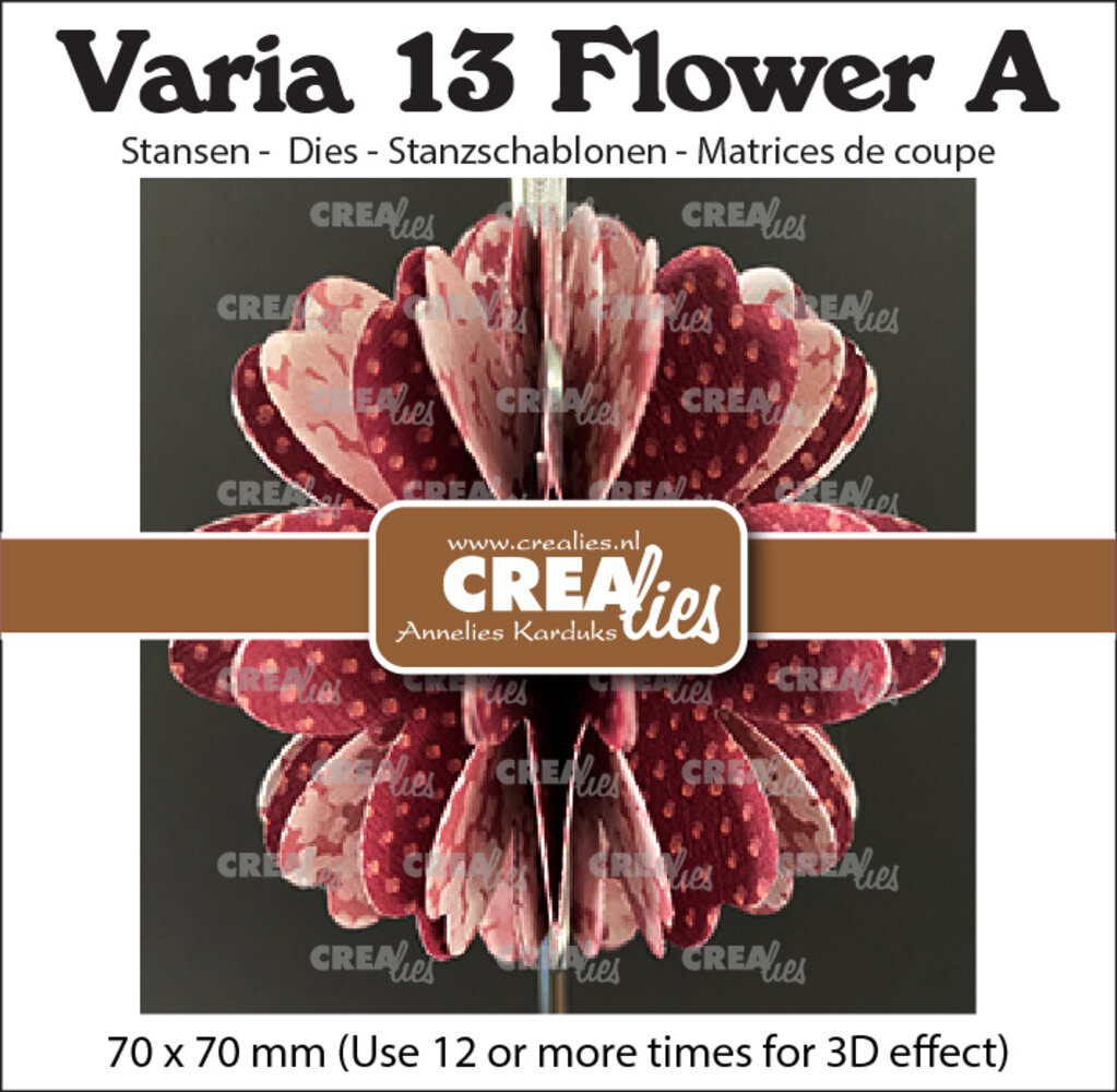 Crealies Varia Stansen No.13 3D Bloem A (CLVAR13)