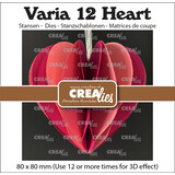 Crealies Varia Stansen No.12 3D Hart (CLVAR12)