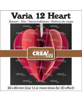 Crealies Varia Stansen No.12 3D Hart (CLVAR12)