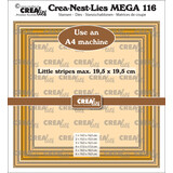 Crealies Crea-Nest-Lies Mega Dies No.116 Squares with Little Stripes, half cm (CLNestMega116)
