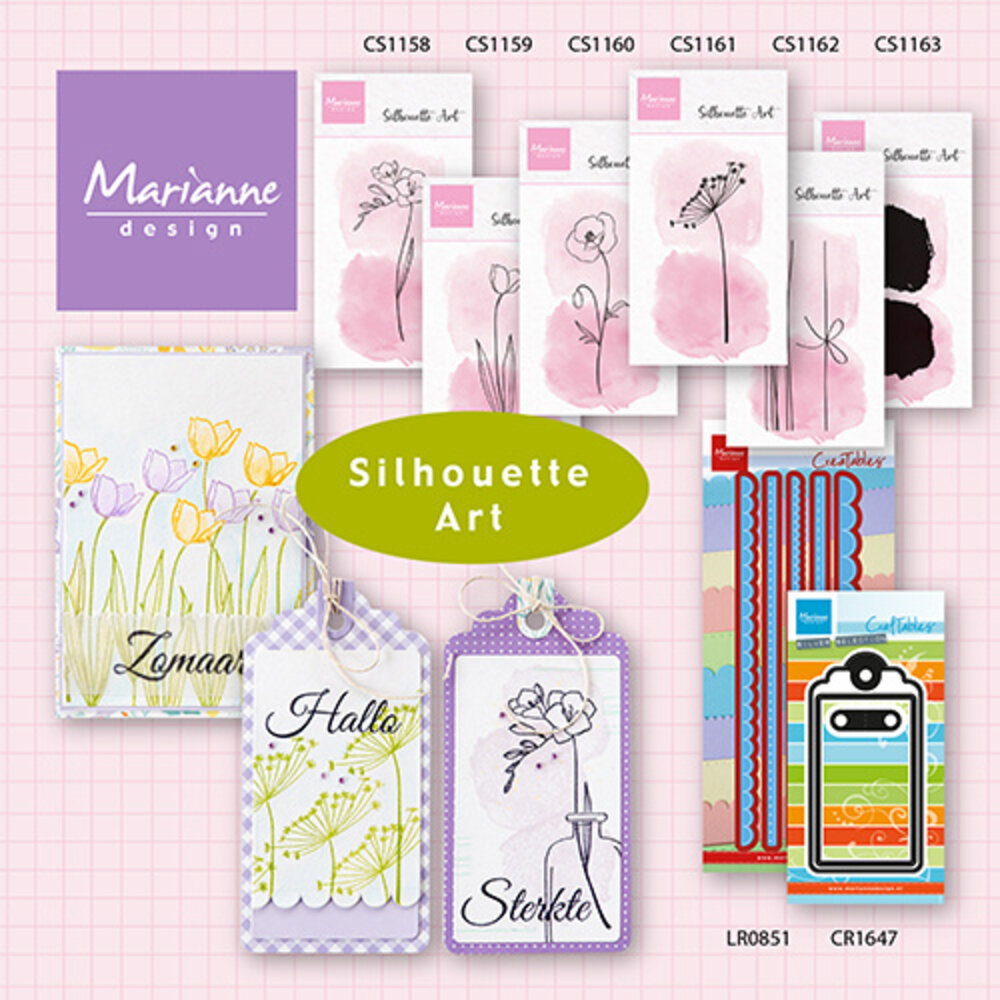 Marianne Design Clear Stamps Silhouette Art Twines (CS1162)