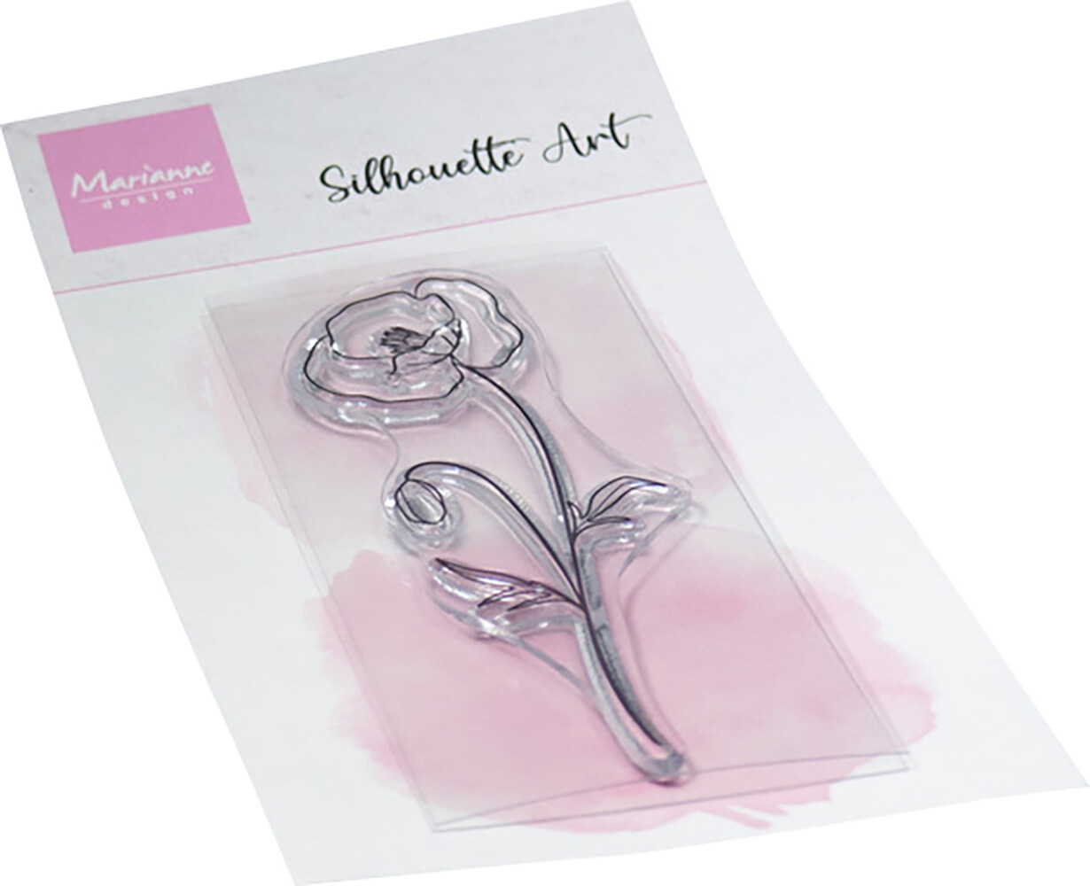 Marianne Design Clear Stamps Silhouette Art Poppy (CS1160) (DISCONTINUED)