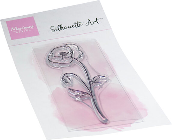 Marianne Design Clear Stamps Silhouette Art Poppy (CS1160) (DISCONTINUED)