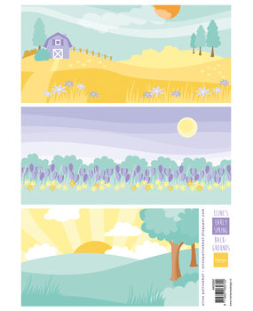 Marianne Design Decoupage Sheet A4 Eline's Early Spring Backgrounds (AK0092) (DISCONTINUED)