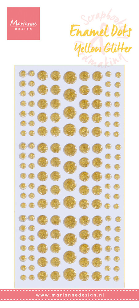 Marianne Design Enamel Dots Yellow Glitter (PL4530)