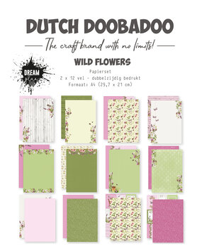 Dutch Doobadoo Dream Plan Do Wild Flower A4 Paper Pack (473.005.058) (DISCONTINUED)