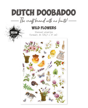 Dutch Doobadoo Dream Plan Do Wild Flower A4 Die Cut Sheet - Icons (474.007.027) (DISCONTINUED)
