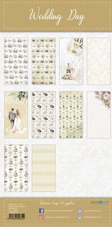 Papers For You Wedding Day Slim Scrap Paper Pack (10pcs) (PFY-12634) (DISCONTINUED)