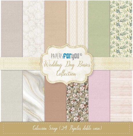 Papers For You Wedding Day Basics Midi Scrap Paper Pack (24pcs) (PFY-12632) (DISCONTINUED)