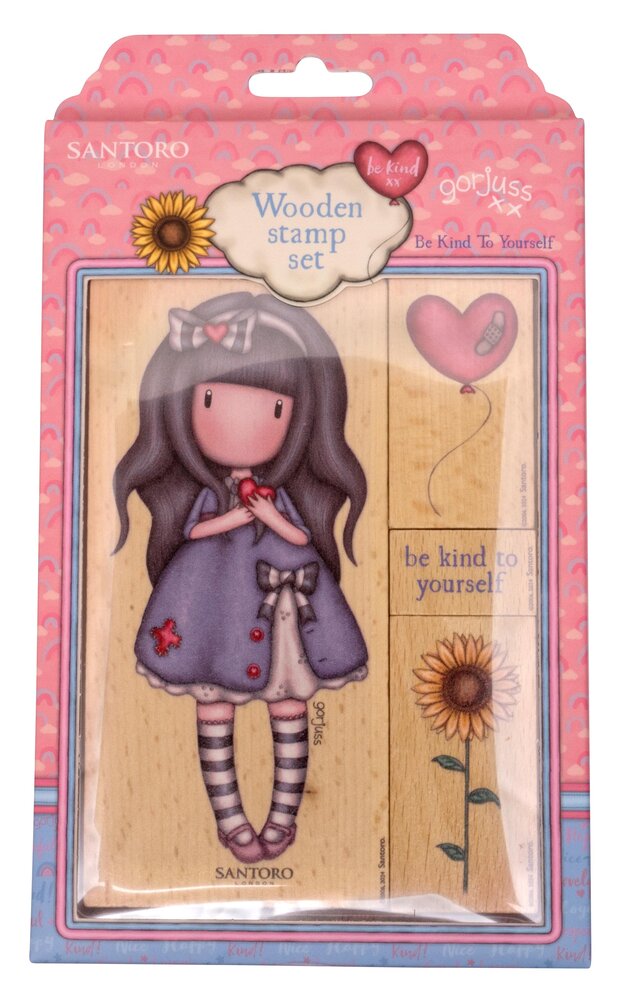 Studio Light Gorjuss Be Kind Wooden Stamp Set Be Kind To Yourself (GOR-BK-STAMP577) (OUTLET)