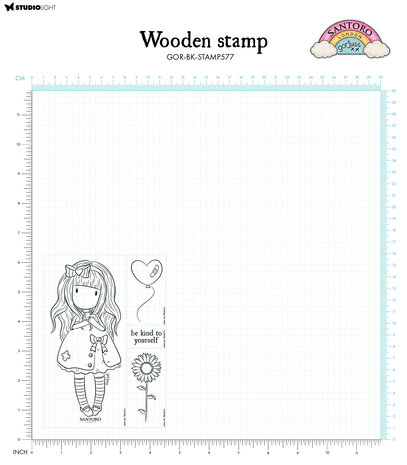Studio Light Gorjuss Be Kind Wooden Stamp Set Be Kind To Yourself (GOR-BK-STAMP577) (OUTLET)