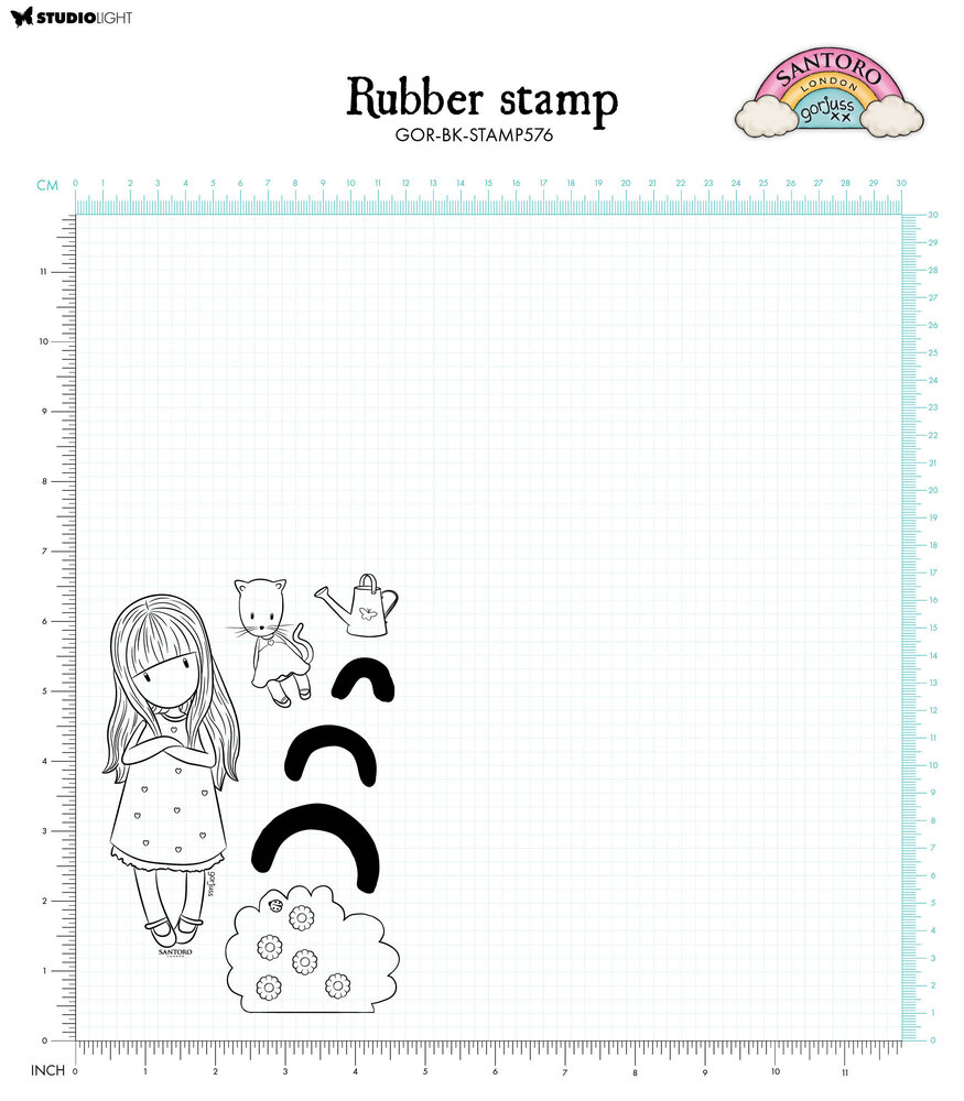 Studio Light Gorjuss Be Kind Rubber Stamps Collectable How Does Your Garden Grow (GOR-BK-STAMP576) (OUTLET)